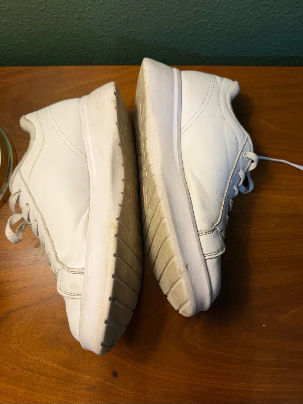 Women’s White Platform Fila Sneakers W9.5